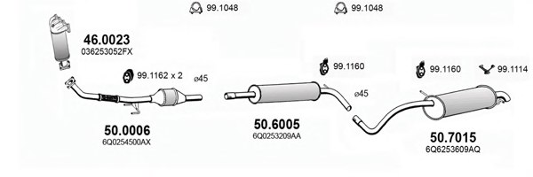 ASSO ART3721 Exhaust System